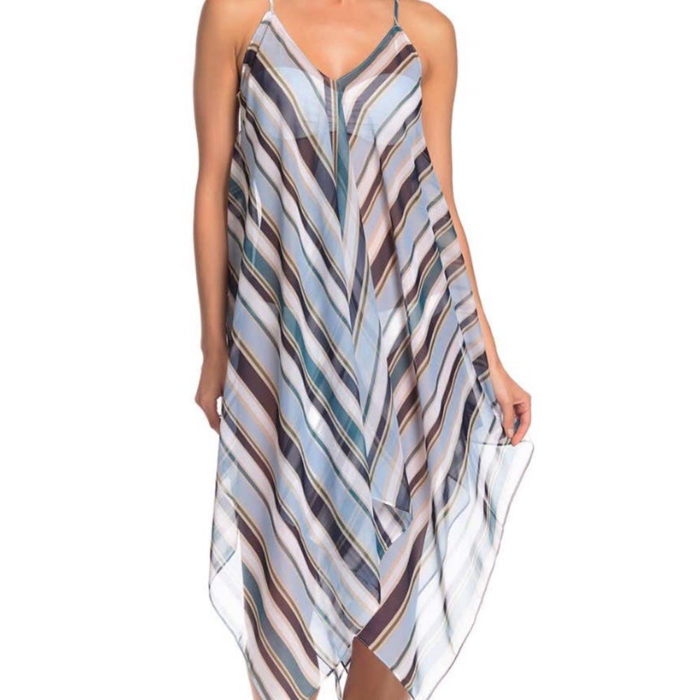 NWT! David & Young Sheer Handkerchief Hem Coverup